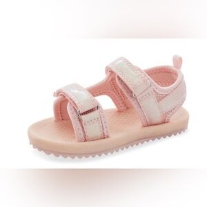 Oshkosh Toddler Girl’s Sparkly Pink Strappy Horchata Sandals Size 5 Toddler NWT